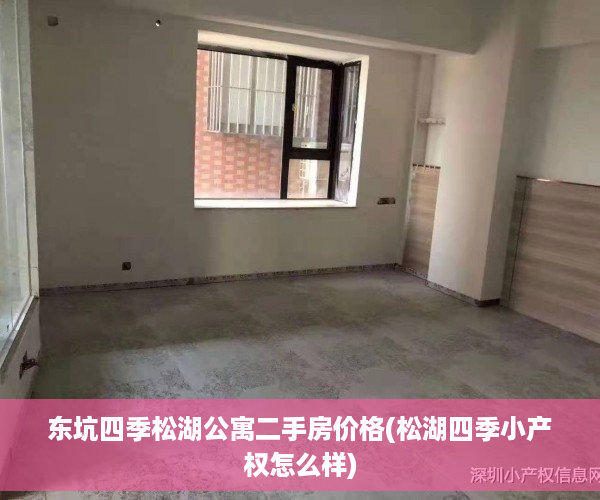 东坑四季松湖公寓二手房价格(松湖四季小产权怎么样)