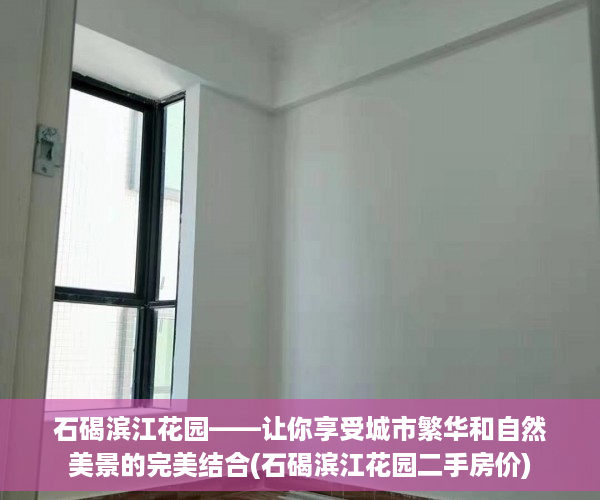 石碣滨江花园——让你享受城市繁华和自然美景的完美结合(石碣滨江花园二手房价)