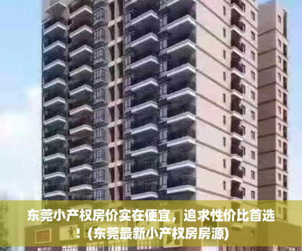 东莞小产权房价实在便宜，追求性价比首选！(东莞最新小产权房房源)