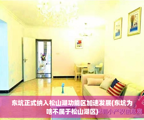 东坑正式纳入松山湖功能区加速发展(东坑为啥不属于松山湖区)