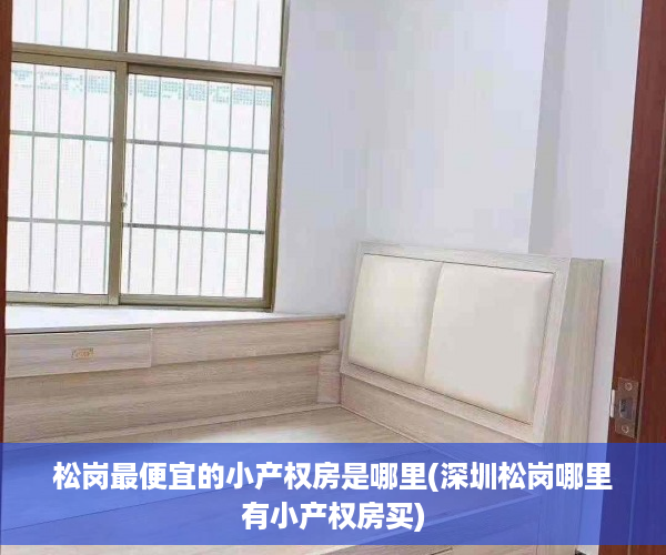 松岗最便宜的小产权房是哪里(深圳松岗哪里有小产权房买)