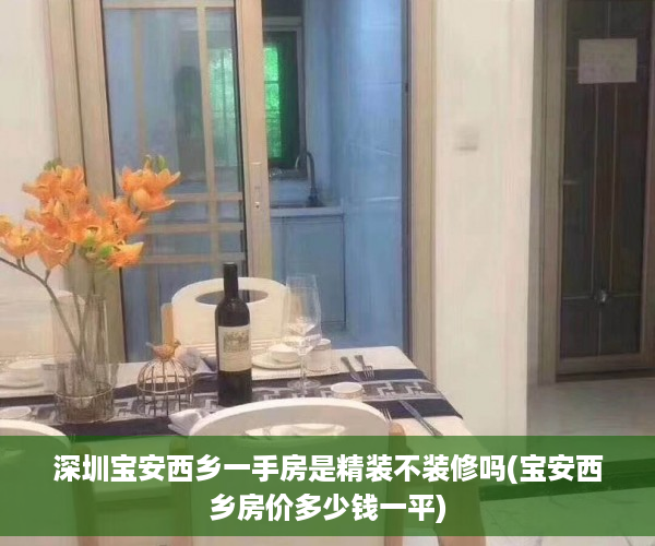 深圳宝安西乡一手房是精装不装修吗(宝安西乡房价多少钱一平)