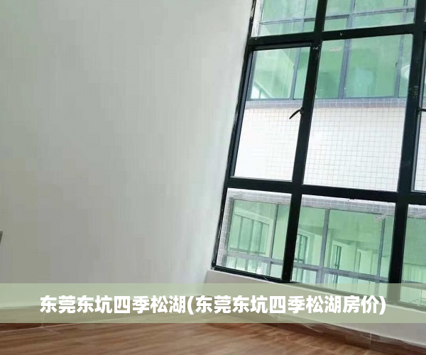 东莞东坑四季松湖(东莞东坑四季松湖房价)
