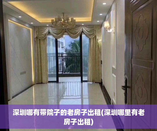 深圳哪有带院子的老房子出租(深圳哪里有老房子出租)