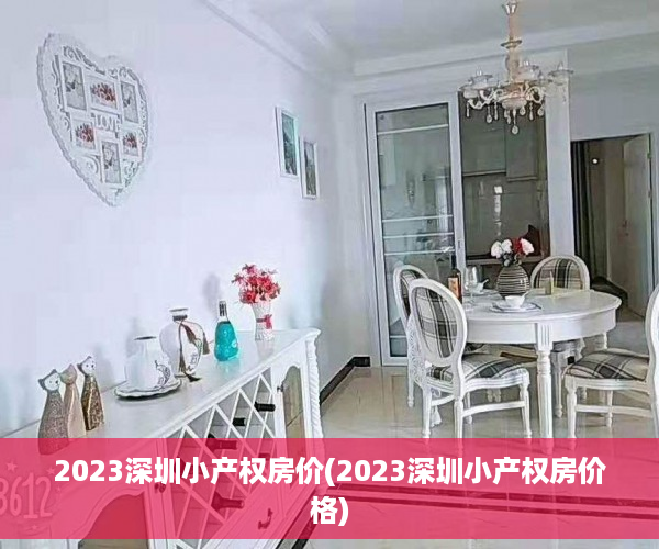 2023深圳小产权房价(2023深圳小产权房价格)