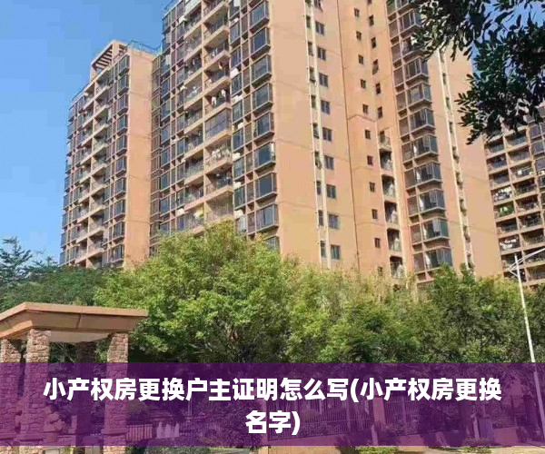 小产权房更换户主证明怎么写(小产权房更换名字)