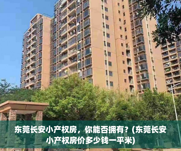 东莞长安小产权房，你能否拥有？(东莞长安小产权房价多少钱一平米)