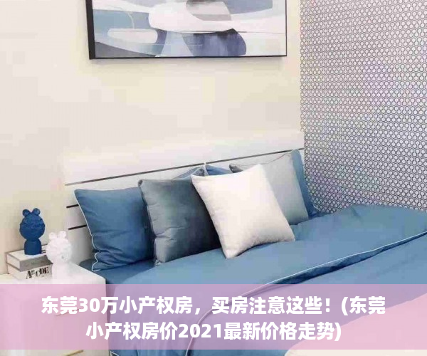 东莞30万小产权房，买房注意这些！(东莞小产权房价2021最新价格走势)