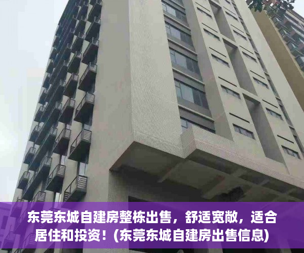 东莞东城自建房整栋出售，舒适宽敞，适合居住和投资！(东莞东城自建房出售信息)