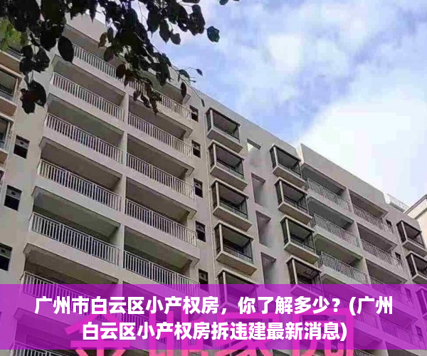 广州市白云区小产权房，你了解多少？(广州白云区小产权房拆违建最新消息)