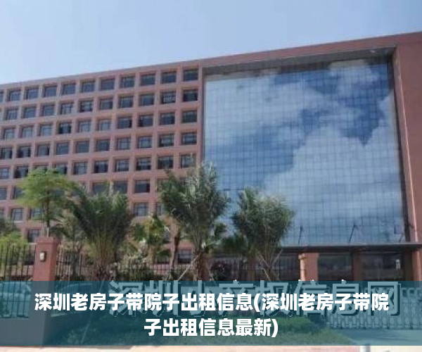 深圳老房子带院子出租信息(深圳老房子带院子出租信息最新)