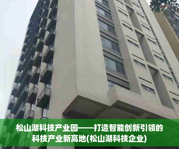 松山湖科技产业园——打造智能创新引领的科技产业新高地(松山湖科技企业)