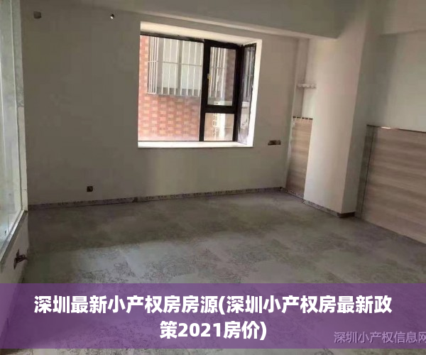 深圳最新小产权房房源(深圳小产权房最新政策2021房价)