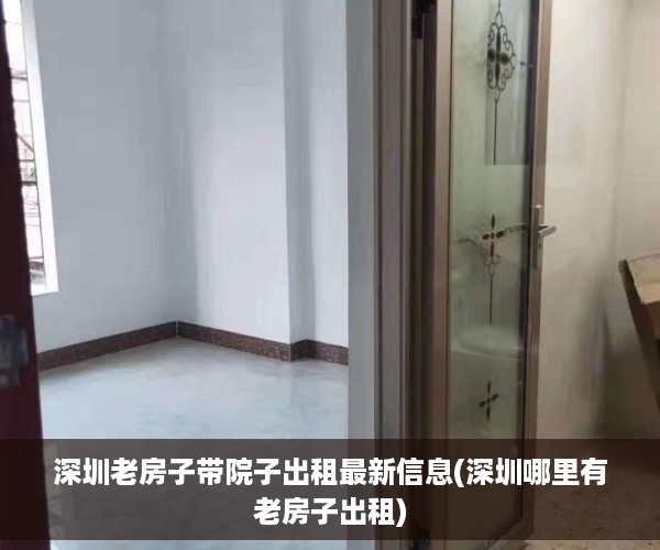 深圳老房子带院子出租最新信息(深圳哪里有老房子出租)