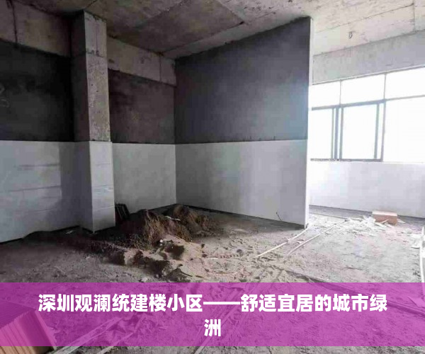 深圳观澜统建楼小区——舒适宜居的城市绿洲