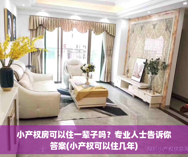 小产权房可以住一辈子吗？专业人士告诉你答案(小产权可以住几年)