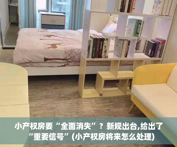 小产权房要“全面消失”？新规出台,给出了“重要信号”(小产权房将来怎么处理)