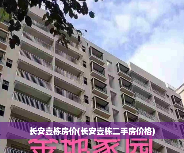 长安壹栋房价(长安壹栋二手房价格)
