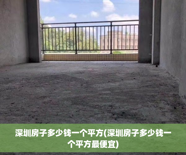 深圳房子多少钱一个平方(深圳房子多少钱一个平方最便宜)