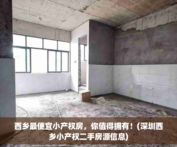 西乡最便宜小产权房，你值得拥有！(深圳西乡小产权二手房源信息)