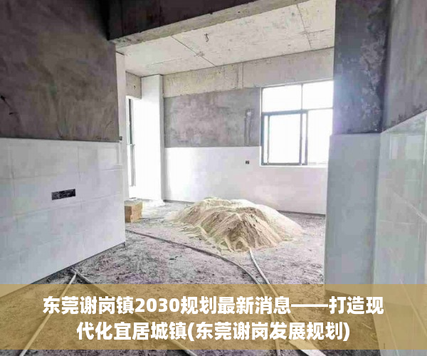 东莞谢岗镇2030规划最新消息——打造现代化宜居城镇(东莞谢岗发展规划)