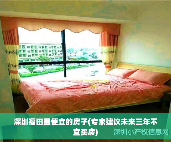 深圳福田最便宜的房子(专家建议未来三年不宜买房)