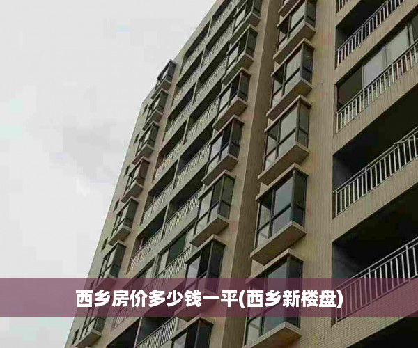 西乡房价多少钱一平(西乡新楼盘)
