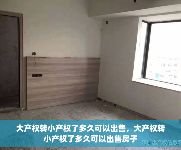 大产权转小产权了多久可以出售，大产权转小产权了多久可以出售房子