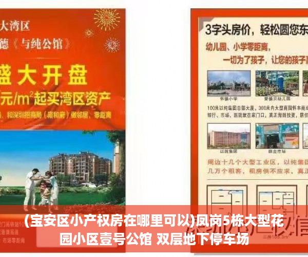 (宝安区小产权房在哪里可以)凤岗5栋大型花园小区壹号公馆 双层地下停车场