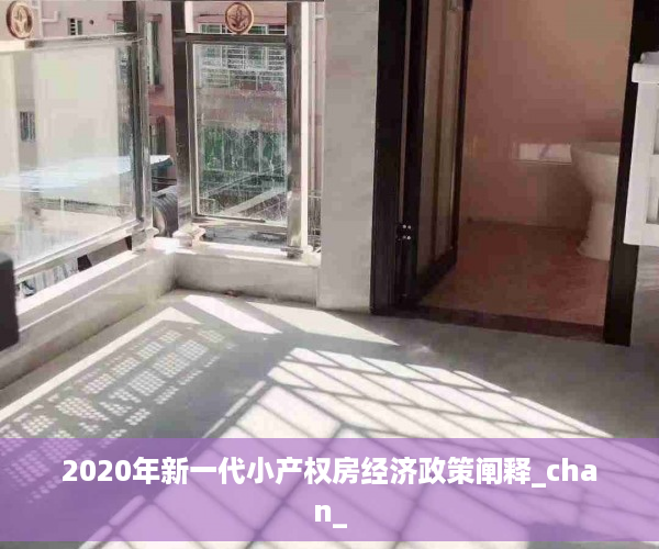 2020年新一代小产权房经济政策阐释_chan_