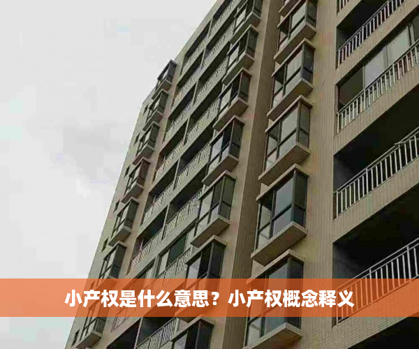 小产权是什么意思？小产权概念释义
