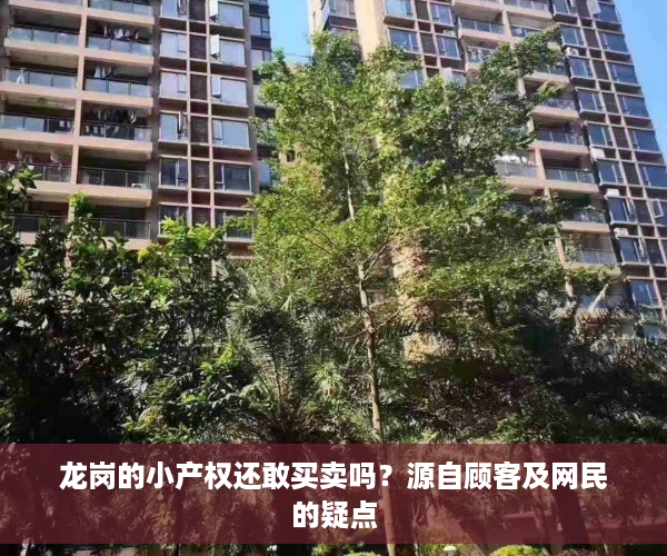 龙岗的小产权还敢买卖吗？源自顾客及网民的疑点