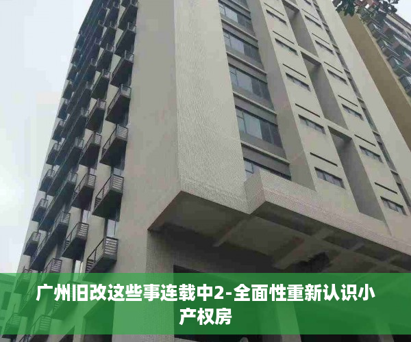 广州旧改这些事连载中2-全面性重新认识小产权房