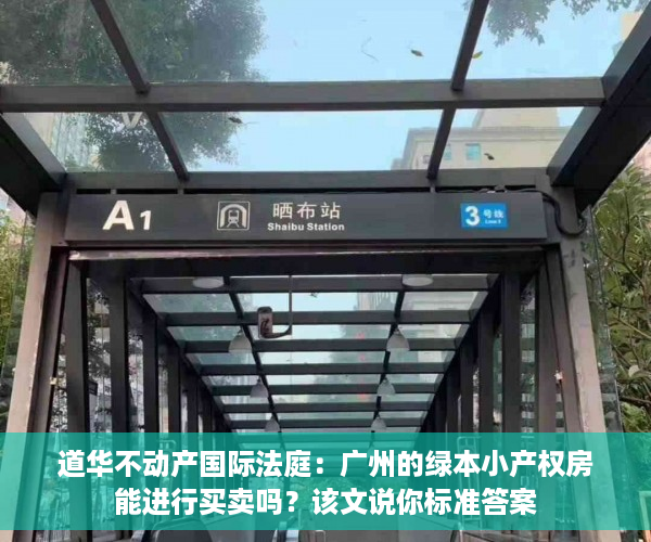 道华不动产国际法庭：广州的绿本小产权房能进行买卖吗？该文说你标准答案
