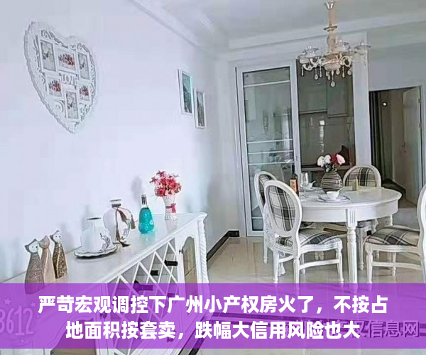严苛宏观调控下广州小产权房火了，不按占地面积按套卖，跌幅大信用风险也大