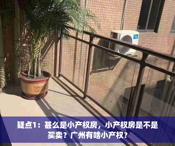 疑点1：甚么是小产权房，小产权房是不是买卖？广州有啥小产权？