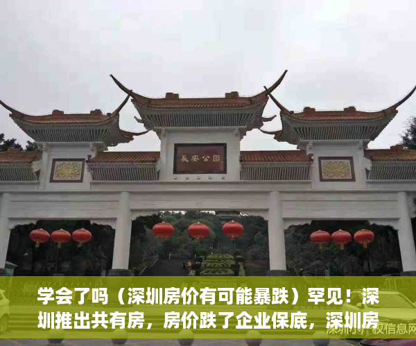 学会了吗（深圳房价有可能暴跌）罕见！深圳推出共有房，房价跌了企业保底，深圳房价会降，