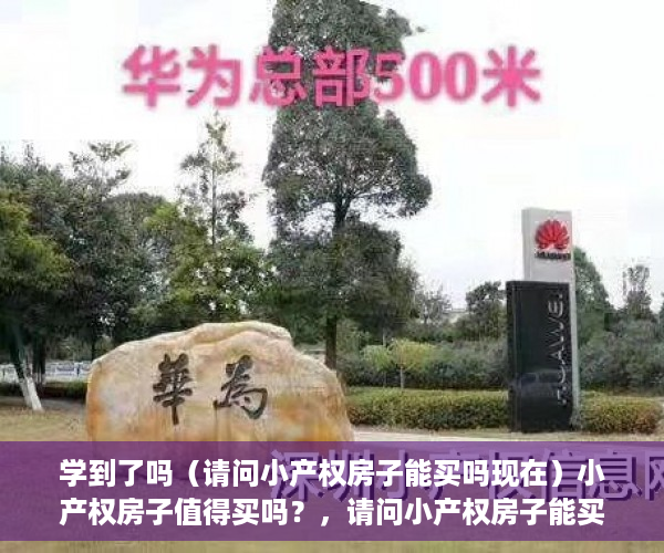 学到了吗（请问小产权房子能买吗现在）小产权房子值得买吗？，请问小产权房子能买吗多少钱，