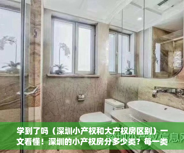 学到了吗（深圳小产权和大产权房区别）一文看懂！深圳的小产权房分多少类？每一类又怎么细分？，深圳小产权类型，