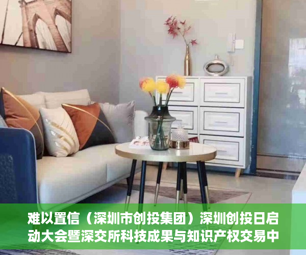 难以置信（深圳市创投集团）深圳创投日启动大会暨深交所科技成果与知识产权交易中心揭牌活动举行，深圳市创投日，