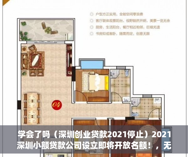 学会了吗（深圳创业贷款2021停止）2021深圳小额贷款公司设立即将开放名额！，无需审核的小额贷款2021，