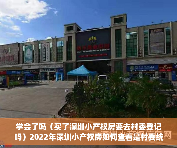 学会了吗（买了深圳小产权房要去村委登记吗）2022年深圳小产权房如何查看是村委统建的楼还是历史遗留的？，2021年深圳小产权房怎么处理，