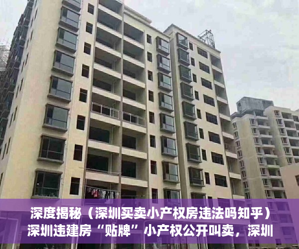 深度揭秘（深圳买卖小产权房违法吗知乎）深圳违建房“贴牌”小产权公开叫卖，深圳买卖小产权房违法吗最新消息，