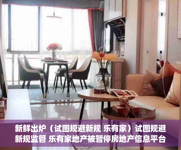 新鲜出炉（试图规避新规 乐有家）试图规避新规监管 乐有家地产被暂停房地产信息平台权限，试图规避新规，