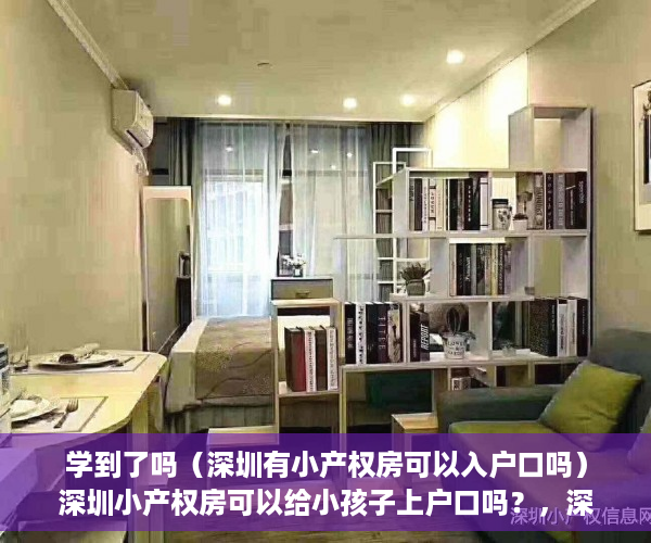 学到了吗（深圳有小产权房可以入户口吗）深圳小产权房可以给小孩子上户口吗？，深圳小产权能上户口吗，