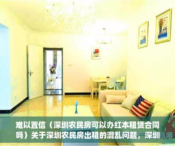 难以置信（深圳农民房可以办红本租赁合同吗）关于深圳农民房出租的混乱问题，深圳农民房办不了租赁合同了，