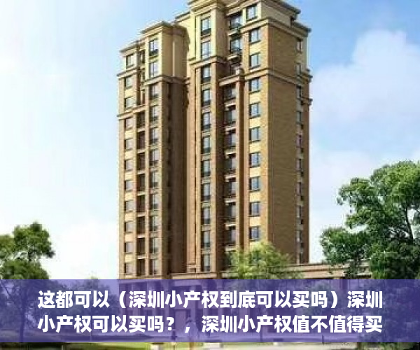 这都可以（深圳小产权到底可以买吗）深圳小产权可以买吗？，深圳小产权值不值得买，