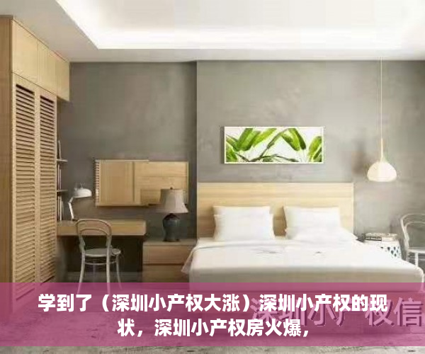 学到了（深圳小产权大涨）深圳小产权的现状，深圳小产权房火爆，