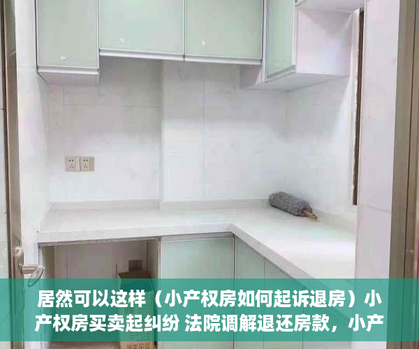 居然可以这样（小产权房如何起诉退房）小产权房买卖起纠纷 法院调解退还房款，小产权房民事调解，